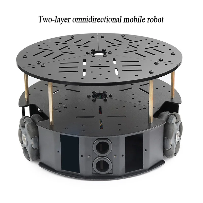 58mm omnidirectional wheel chassis intelligent car double layer omnidirectional mobile robot Omni wheel two kinds of speed measu