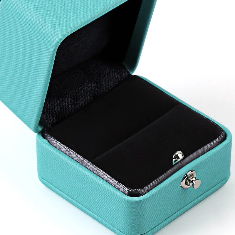 

High End Exquisite PU Leather Ring Pendant Jewelry Storage Display Packaging Small Gift Box