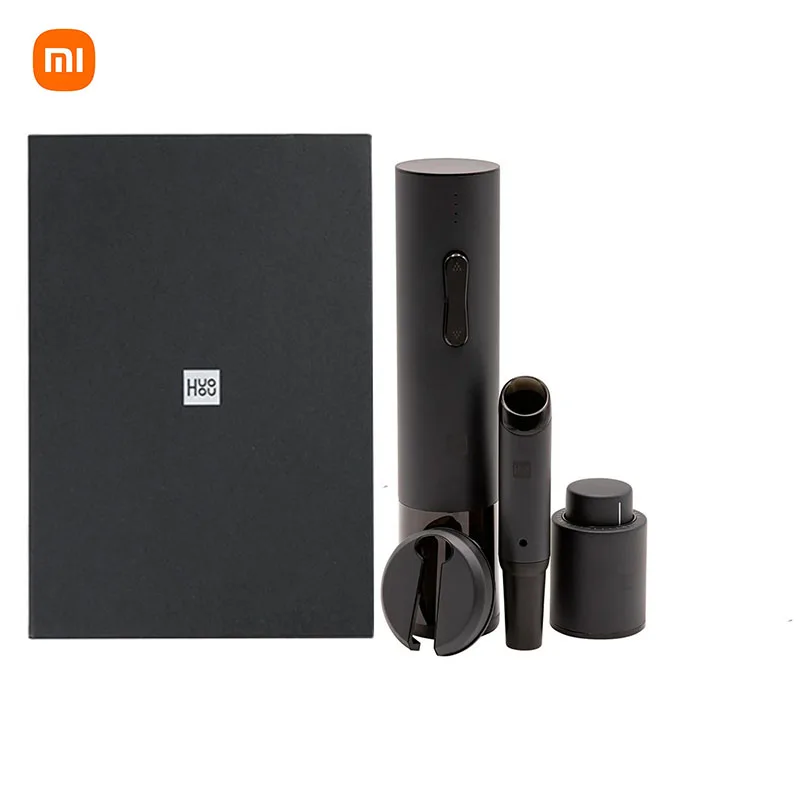 

XIAOMI HuoHou Automatic Bottle Opener Electric Red Wine Cocktail Shaker Stopper Fast Decanter Wine Corkscrew Foil Cutter Barware
