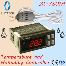 ZL-7801A, 100-240Vac, Two 16A outputs Temperature Humidity Controller, Thermostat Hygrostat, With timer outputs for egg tray