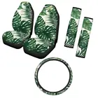 Тропический масло пальмовое дерево с принтом машина, декор интерьера автомобиля подушка для сидения; Хорошо Поглощают влагу; Удобная крышка рулевого колеса с помощью ремней безопасности крышки