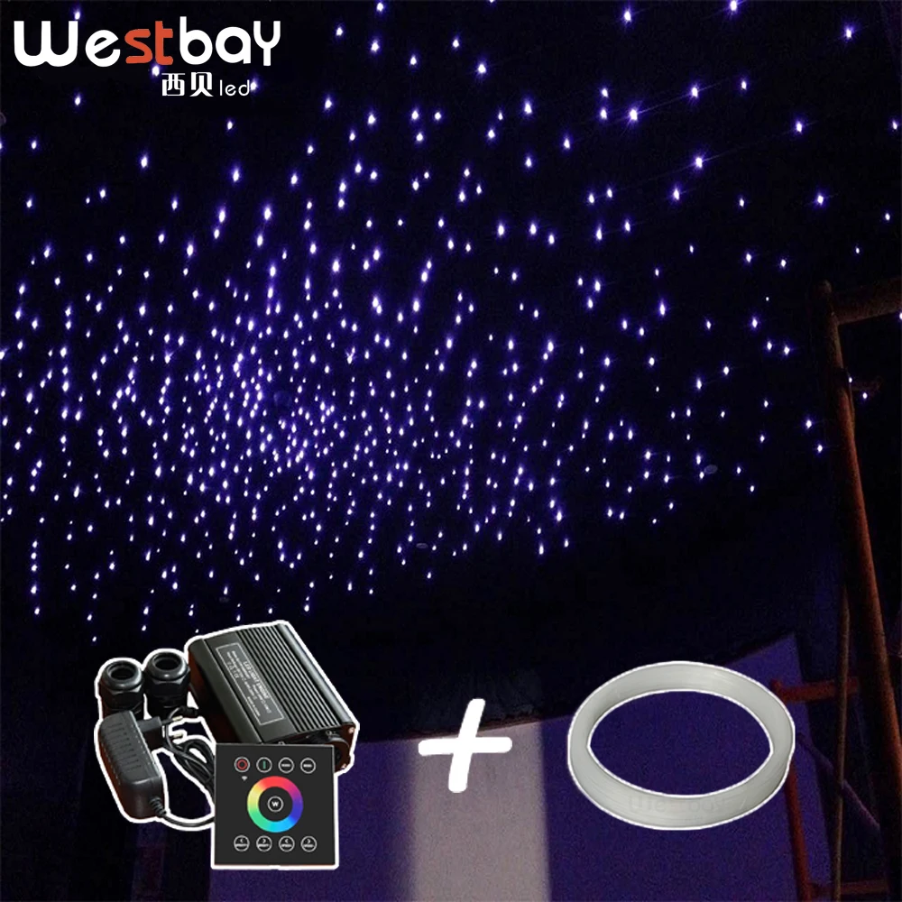 Новинка 2019 32 Вт RGBW светодиодный волоконный светильник Opitc комплект для двигателя