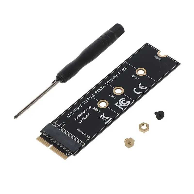 Адаптер M.2 PCIE NVME SSD конвертер карты M2 для Apple Macbook Air Pro 2013 2014 2015 2017 года A1465 A1466 A1398 A1502