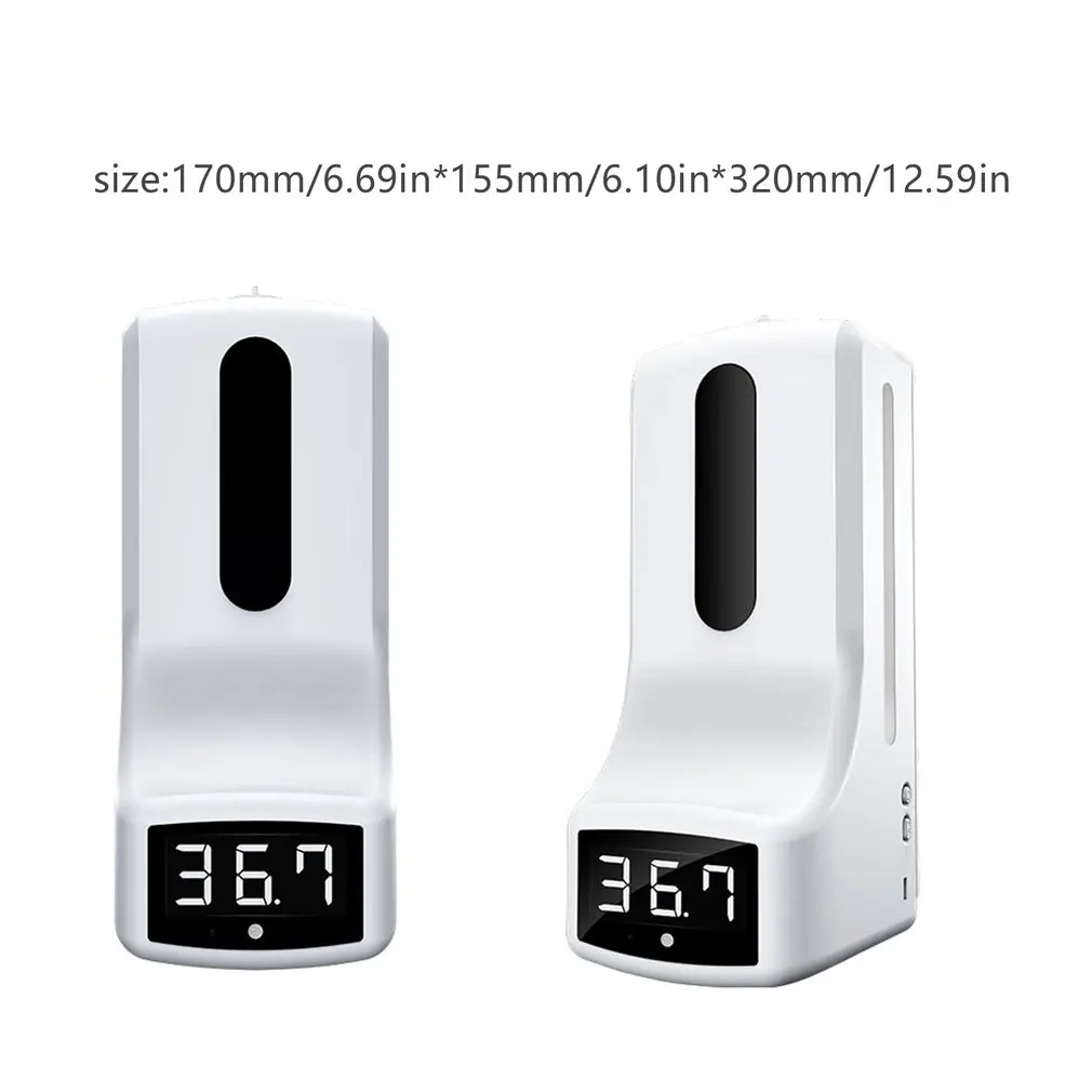 

K9 Automatic Sensor Free Hand Soap Dispenser Infrared Thermometer Integrated Hotel Bathroom Hand Sanitizer Machine