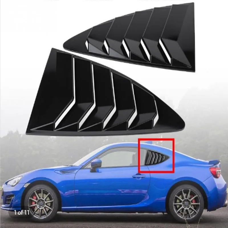 Автомобильная Черная Пластиковая Задняя жалюзи четверть окна панель для Scion FRS