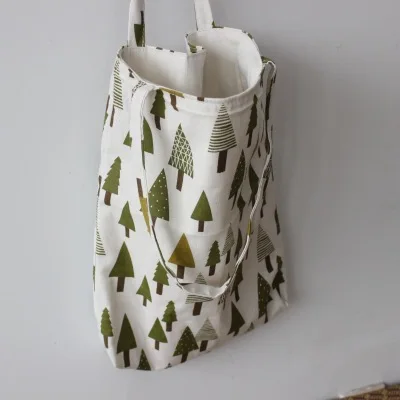 Triangle tree оригинальная сумка ручной работы из хлопка и льна хозяйственная через