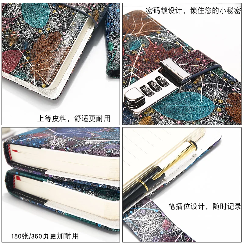 Блокнот B5 в Корейском стиле книжка с замком необычные школьные и офисные