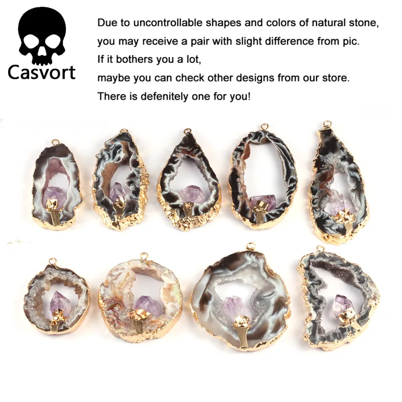 Casvort 2 Шт Нерегулярные с драгоценными кристаллами болтающиеся беруши тоннель для ушей из нержавеющей стали золотые ушные крючки калибры для пирсинга
