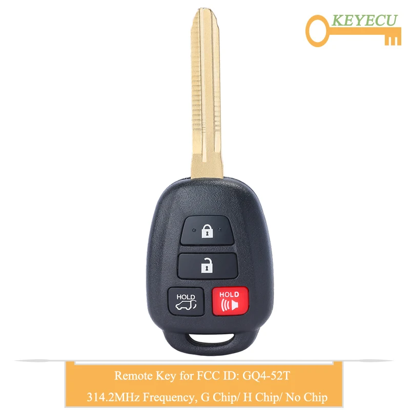 KEYECU пульт дистанционного управления автомобильный ключ для Toyota RAV4 Highlander 2014 2015 2016