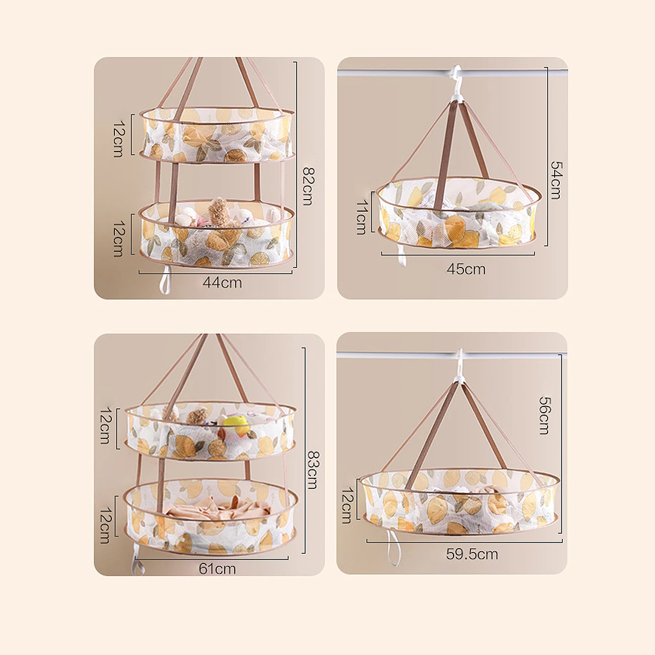 

Hanging Clothes Basket Clothing Net Drying Rack