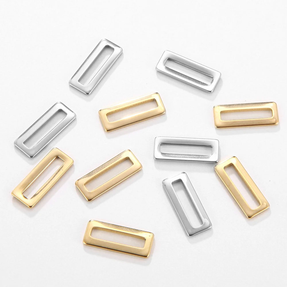 

20pcs/Lot Stainless Steel Gold Color Rectangle Geometric Connectors For DIY Handmade Making Jewelry Necklace Bracelet Anklet