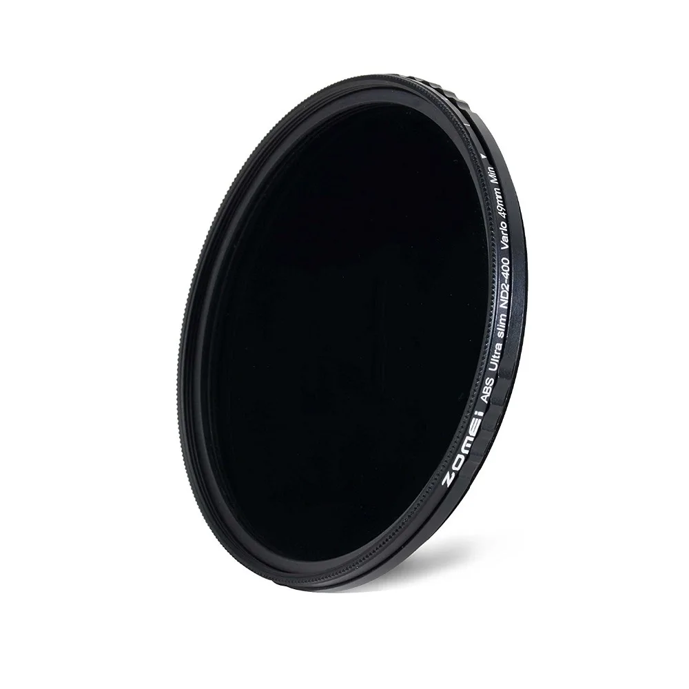 Фото Тонкий регулируемый фильтр ZOMEI Ultra ABS нейтральной плотности ND2-400 для DSLR-камеры Lens49/52/58/67/72/77/82 мм No X Spot №2