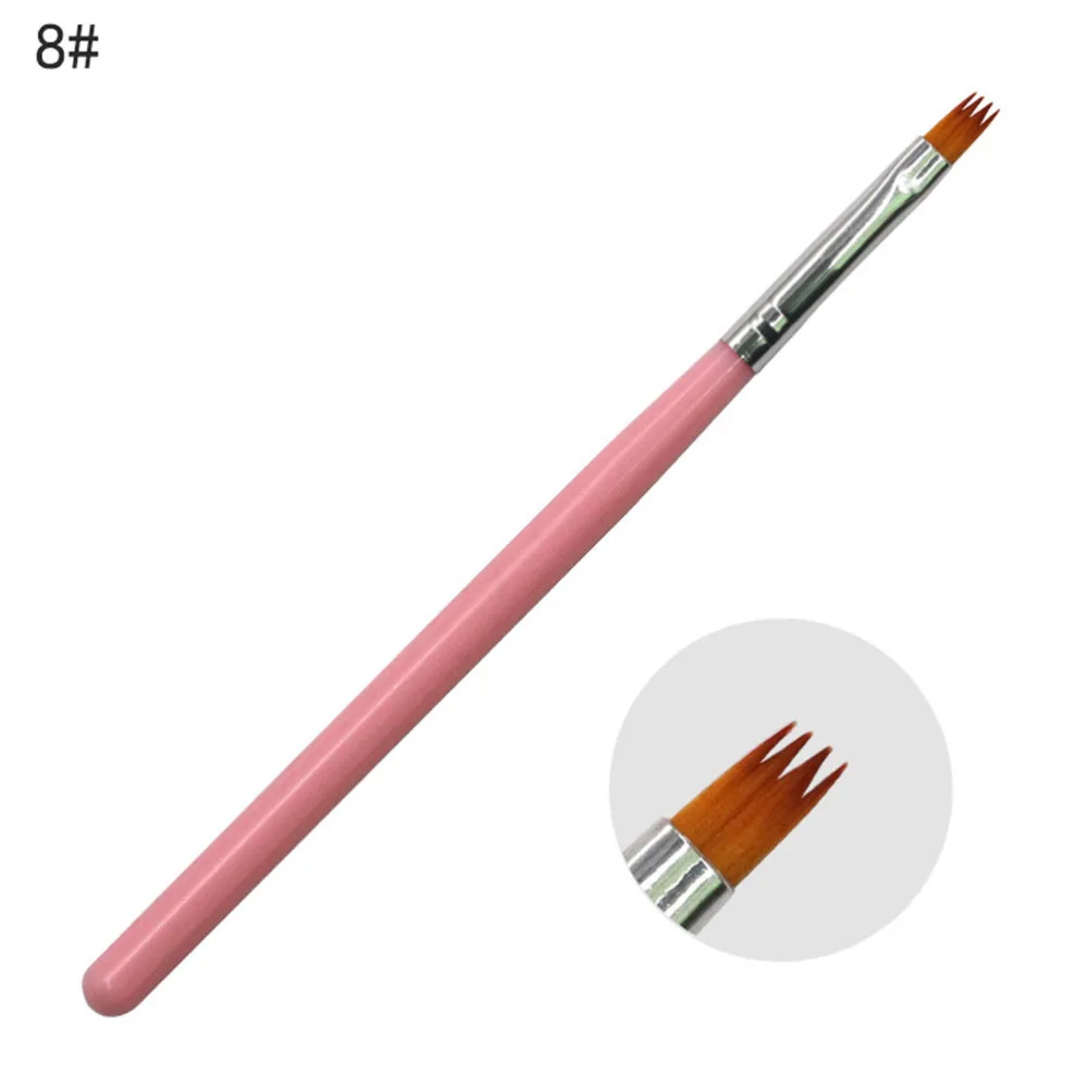 

8pcs Nail Pen Brushes Handle Manicure Brush Nail Painting Tools DIY Nail Art Tool for Home Shop