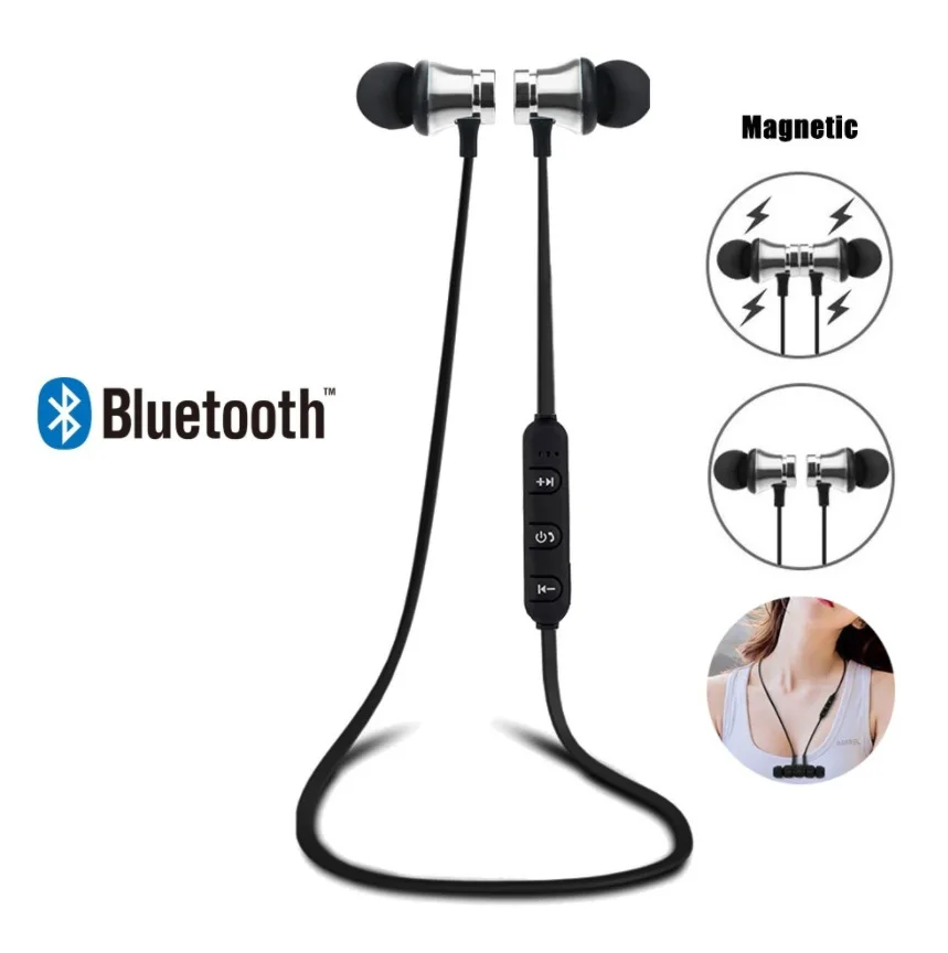 Магнитные наушники Xt11 Bluetooth-гарнитура Новая Беспроводная стереогарнитура 4 2 для