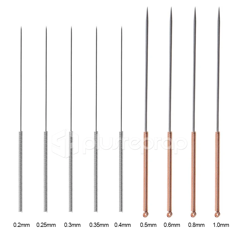 

10PCS Nozzle Cleaning Needle Special Drill Cleaner Stainless Steel For MK8 V6 Nozzles Through Holes 0.2-1.0mm 3D Printer Parts