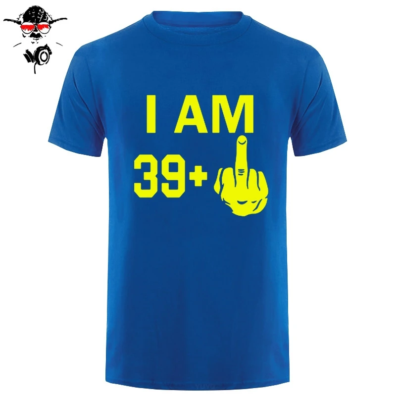 Футболка мужская с надписью I Am 39 Plus тенниска забавными подарками на день
