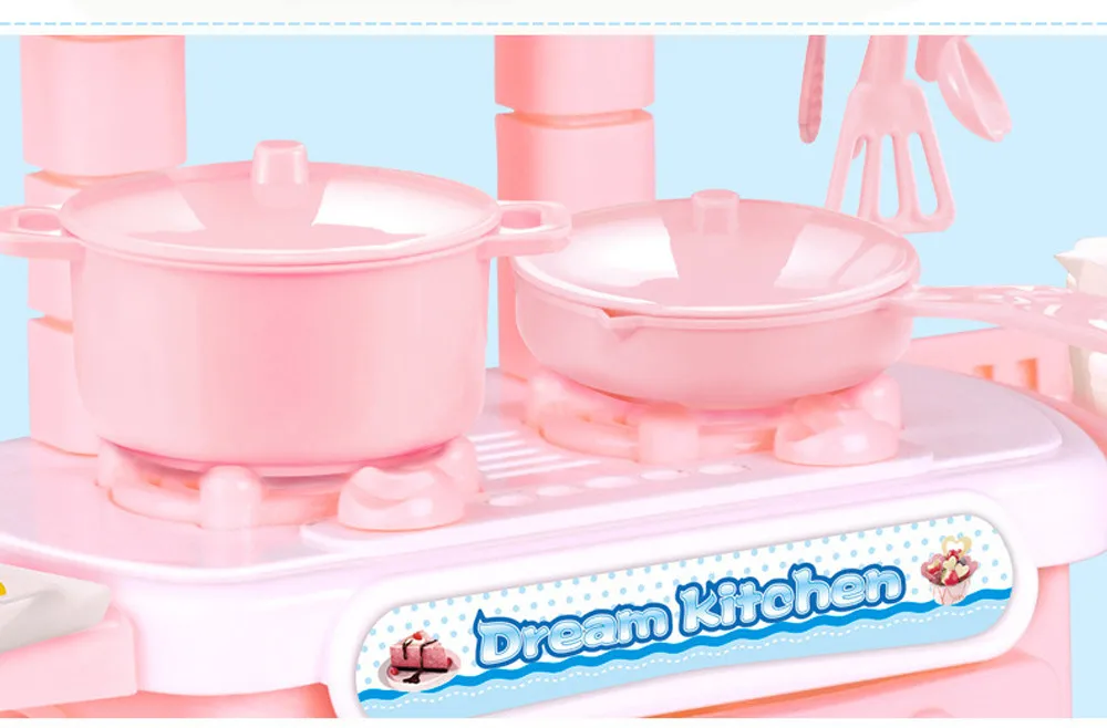 

1 Set Fashion Furniture Kitchen Toy Role Play Learning Education Toys Simulation Cooking Tableware Rack Kitchen Toy Y129