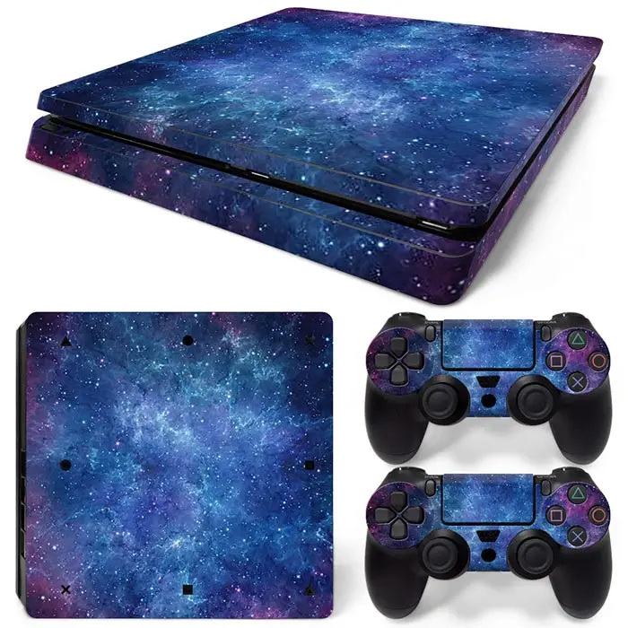 Небесный дизайн для PS4 тонкая консоль и контроллеры наклейки для ps4 тонкая кожа Наклейка для ps4 тонкая виниловая наклейка