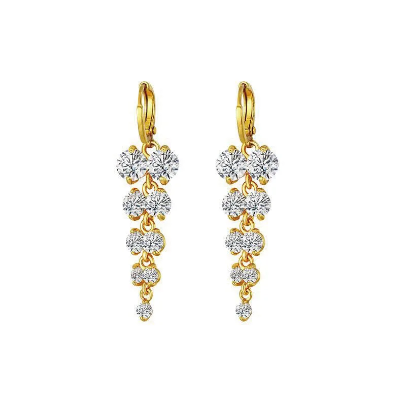 Элегантные длинные висячие серьги MxGxFam с цирконом для женщин ювелирные изделия