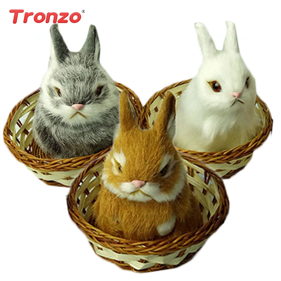 Пасхальные Плюшевые Мини кролики Tronzo корзина кролик пасхальные украшения