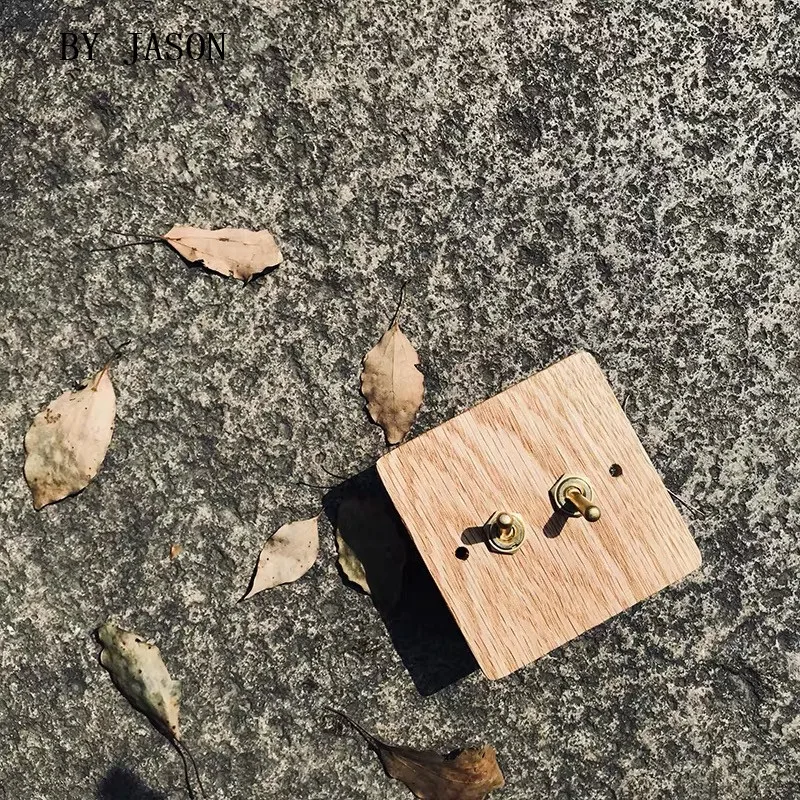 110 V 250 клен/орех роскошный настенный светильник панель переключателя ручной