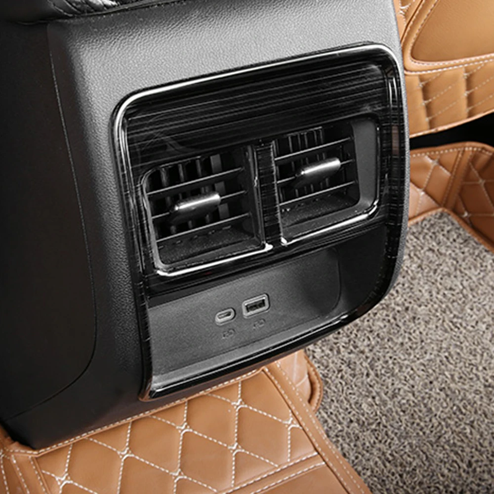 

CarManGo Car Accessories Rear Back Seat Air Vent A/C Outlet Frame Trim Sticker Cover Decoration for Cadillac XT4 2018-2020