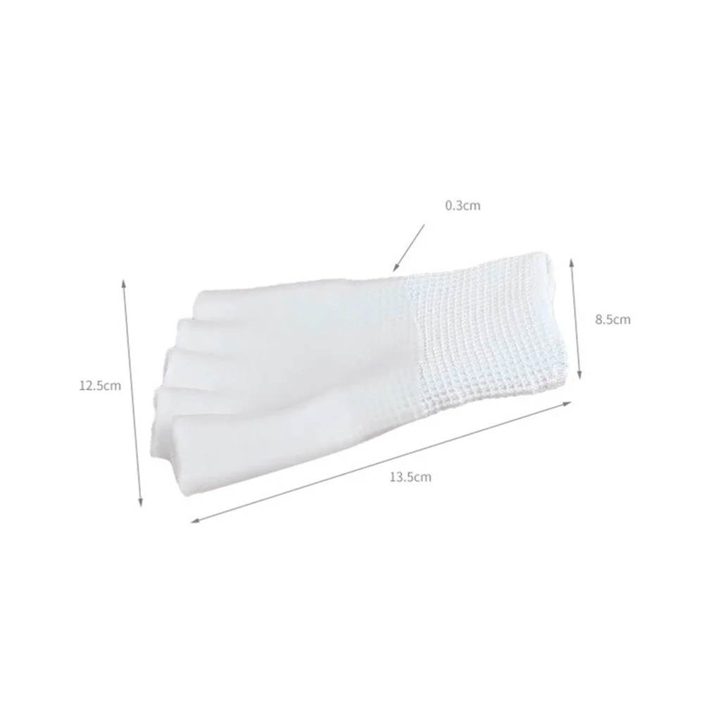 

1 Pair of 5 Toe Moisturizing Socks Spa Socks for Lady Girls (White)
