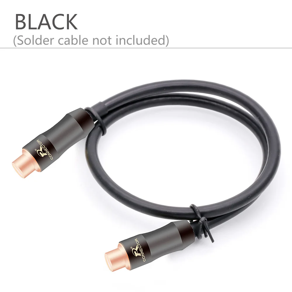 10 шт. медный разъем RCA высококачественный позолоченный гнездо 24K штекер проводной