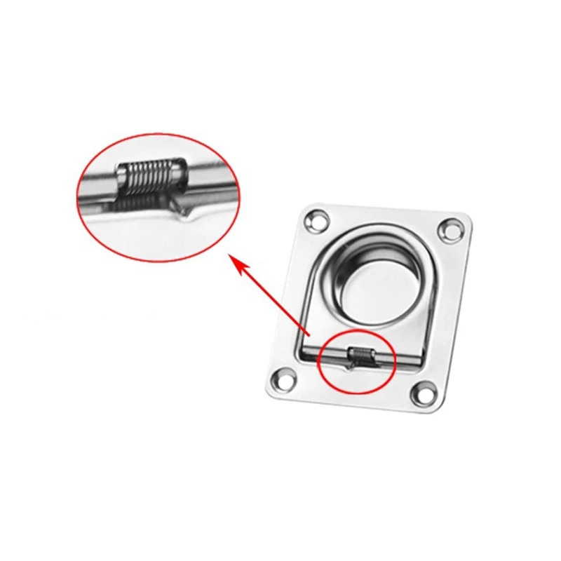 

2PCS Marine Deck Cover Handle Boat Deck Hatch Cabinet Drawer Lifting Handle Pull Ring Boat Accessories