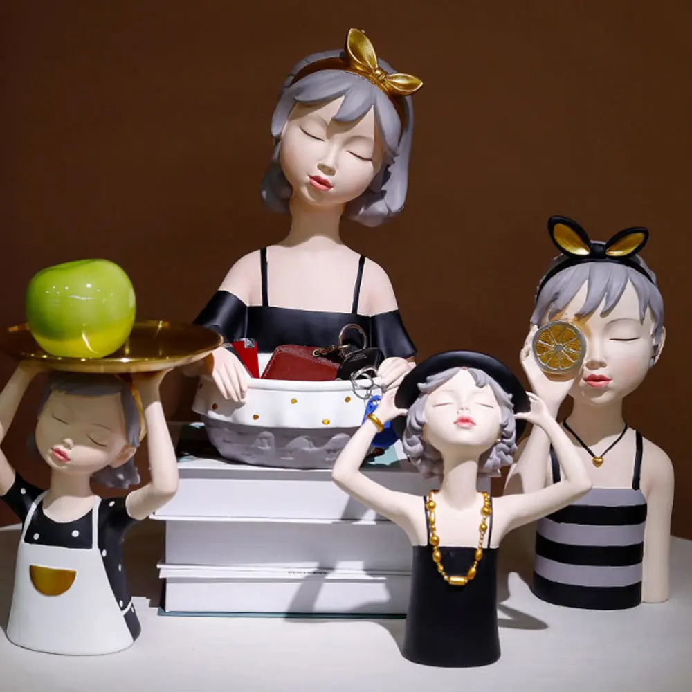 

1Pc Delicate Resin Nordic Storage Tray Key Jewelry Storage Ornament Home Supply