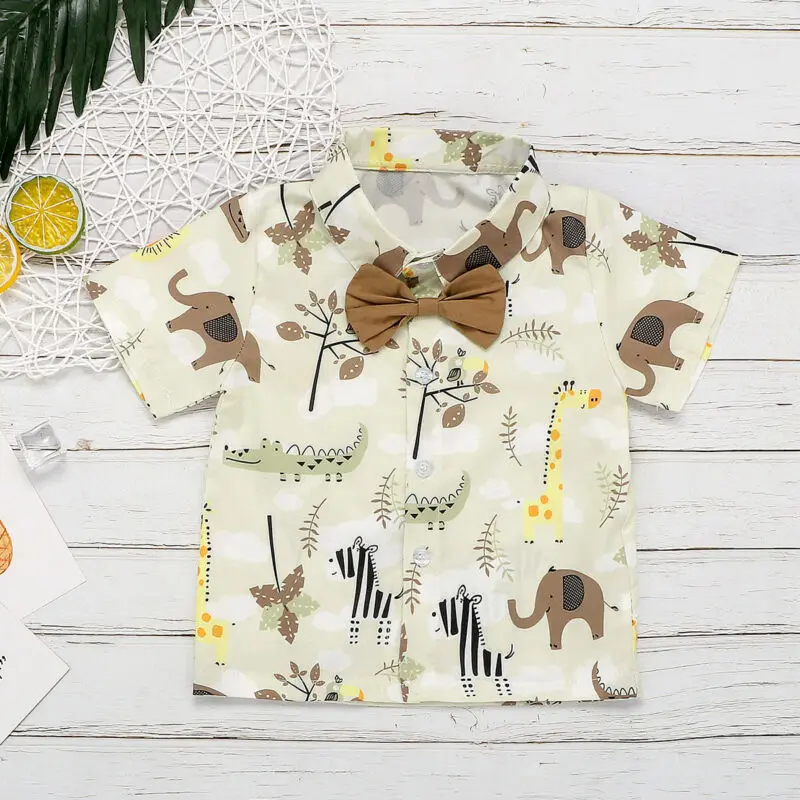 2 шт. футболка с коротким рукавом и короткие штаны для мальчиков комплект летней