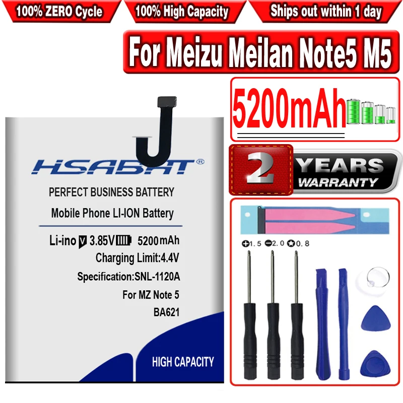 Аккумулятор HSABAT 3600 мАч BT710 для Meizu blue A5 M793Q M710M M5c 5200 BA621 Meilan Note5 M5 Note 5|Аккумуляторы