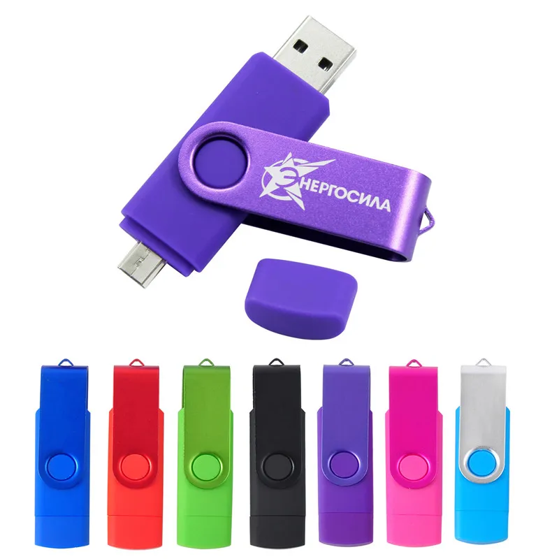 Бесплатный Логотип 128GB изготовленный на заказ usb2.0 OTG флеш накопитель 64Гб в