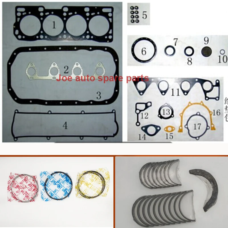 Kit de junta completa R2, anillo de pistón de rodamiento de biela de cigüeñal para Mazda 323/626/E2200/Premacy CP/B2200 Bongo 2,0 2,2 D