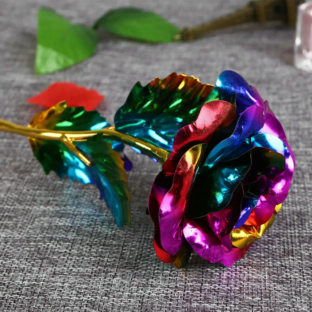 

24K Gold Plated Rose Flower Emulated Flower Romantic Creative Gift Valentine's Day Romantic Christmas Gift