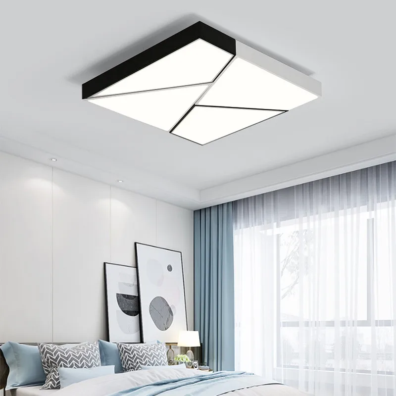 Geometry Best Modern Home Remote Control Led Light House Indoor Lighting Bedroom Square Ceiling Lamp Living Room 48W | Лампы и