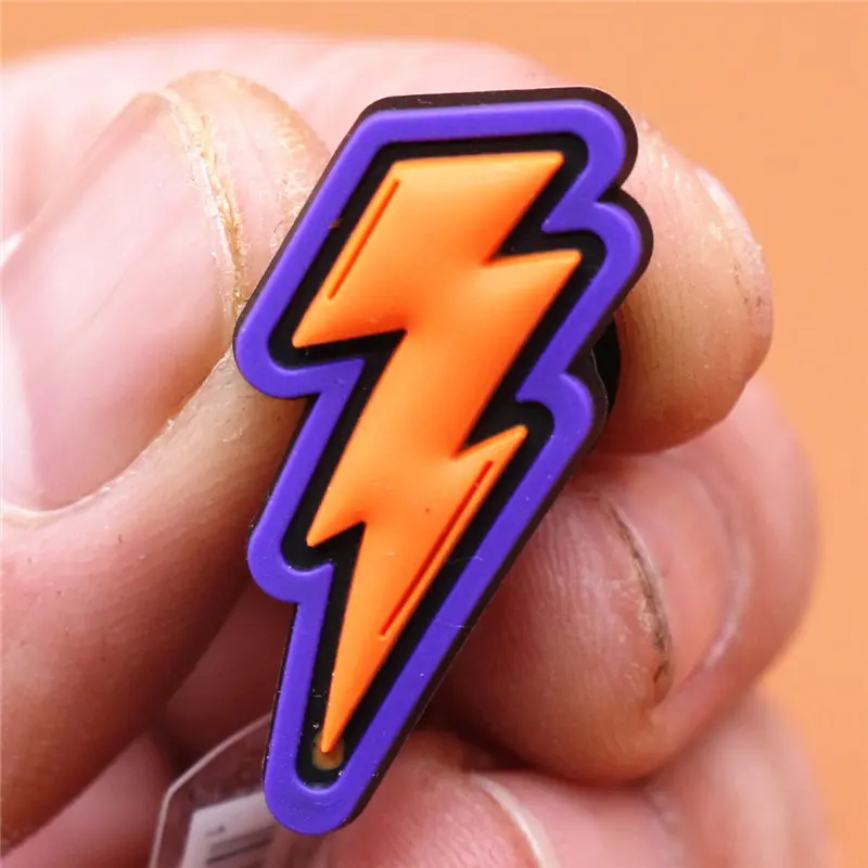 Original PVC Croc Shoe Charms NEW Sunglasses Sunrise Sun Lightning Shoes Decorations Accessories for Jibz Kids Party Gifts U197