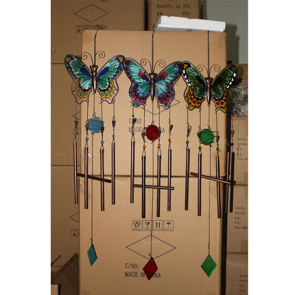 Бабочка Deccor металла колокольчиков Крытый висящий колокольчики для дома садовые