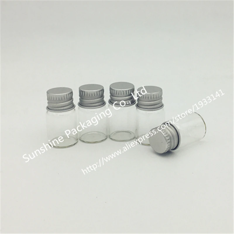 50 шт./лот Акция 2 мл мини прозрачная стеклянная бутылка пустой переносной пробный