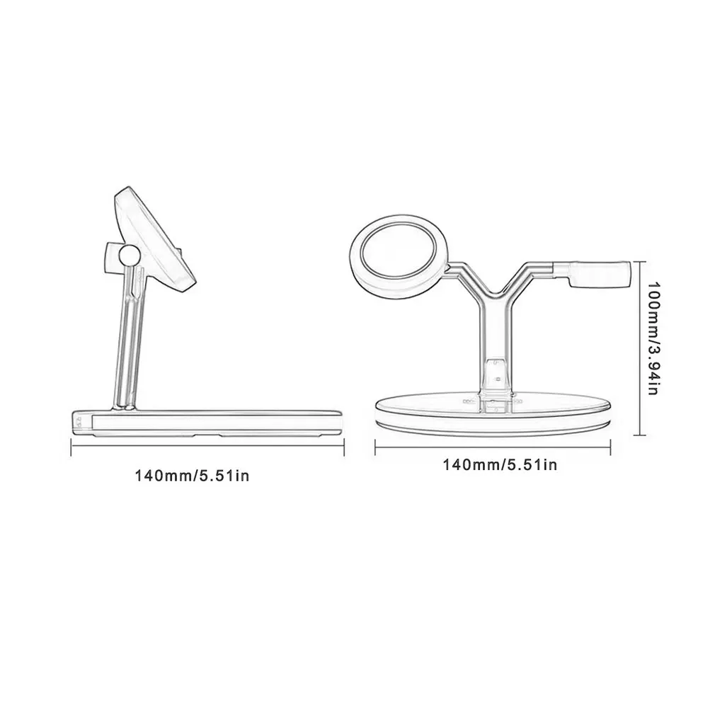 

25W 3 In 1 Magnetic Wireless Charging Station Compatible For MagSafe Fast Wireless Charger Stand Night Light Design