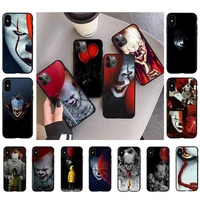 yndfcnb stephen king s it pennywise phone case for iphone 11 12 13 mini pro xs max 8 7 6 6s plus x 5s se 2020 xr case