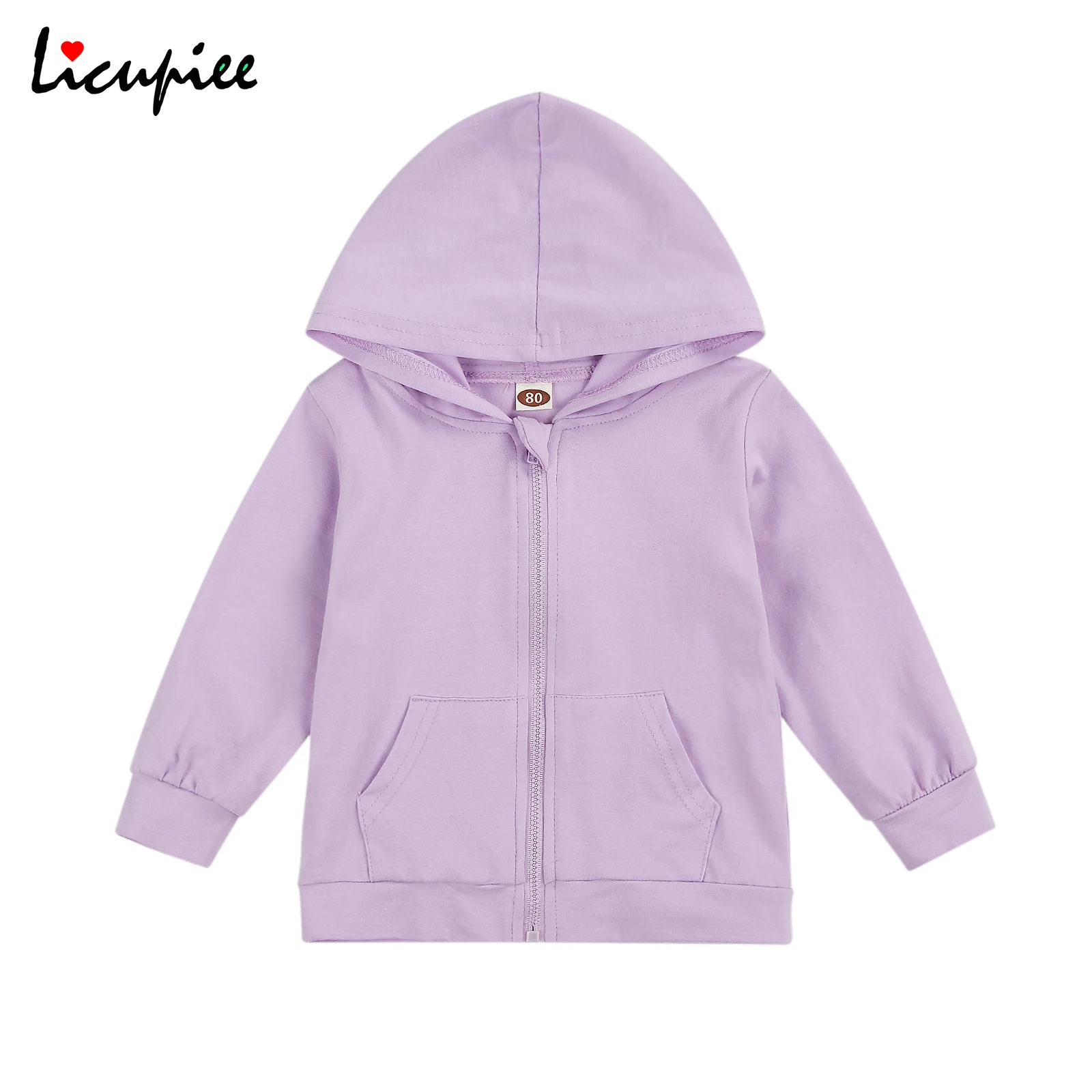 

Новые толстовки с капюшоном, длинными рукавами и застежками-молниями, кенгуру и карманами, Цвет детская верхняя одежда для мальчиков и дево...