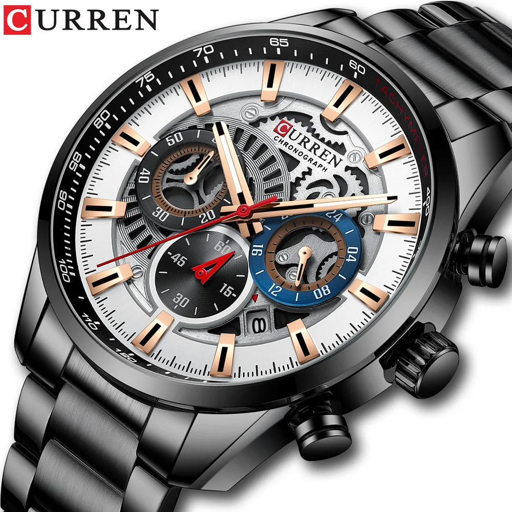 CURREN 2021 Новые мужские повседневные спортивные часы Топ люксовый бренд