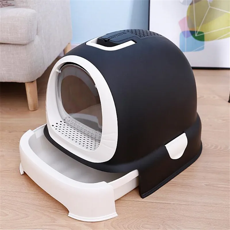 Раковина для кошачьего туалета M8 против брызг очень большой туалет с защитой от