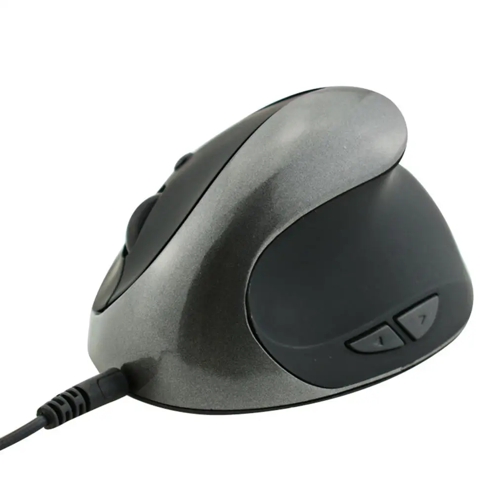 Grey Wired Mouse Эргономичная перезаряжаемая 2,4G Беспроводная/Проводная 6 клавиш оптическая Вертикальная мышь мыши Компьютерная мышь - Цвет: Grey Wired Mouse