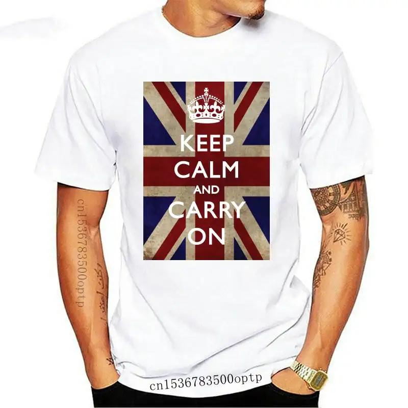 

Keep Calm And Carry On II - Graphic Cotton T Shirt Short Long Sleeve