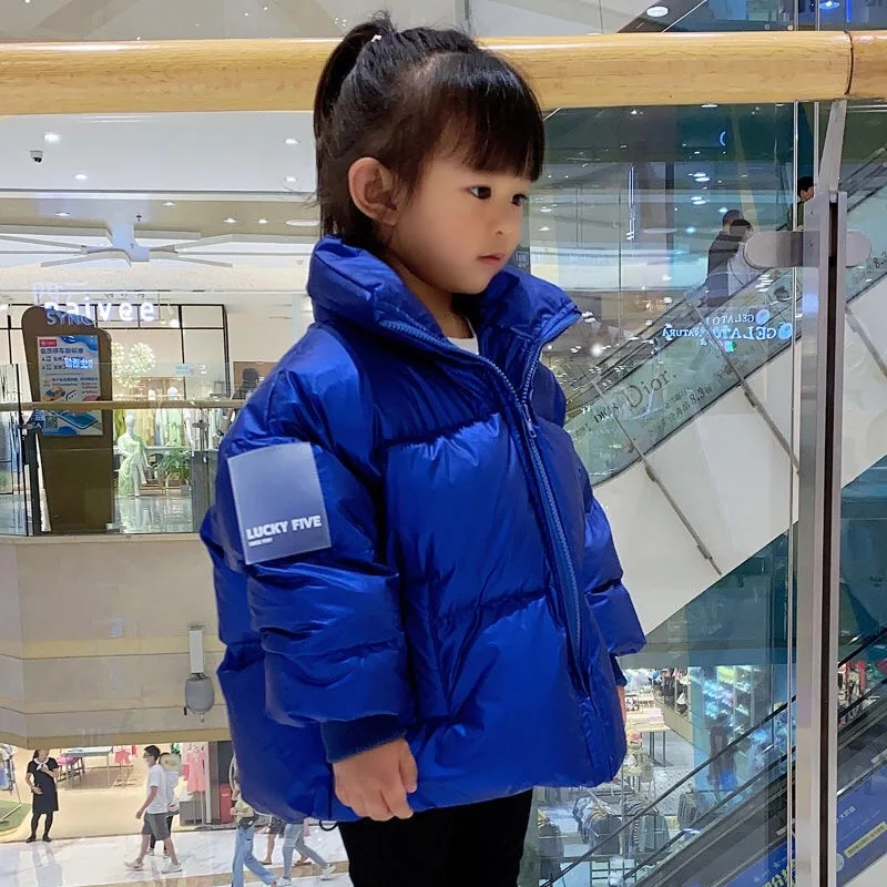 

2020 Children Winter Coat Korean Version Waterproof Shiny Down Jacket For Girls 3-12 Years Kids Teenage Boys Parka