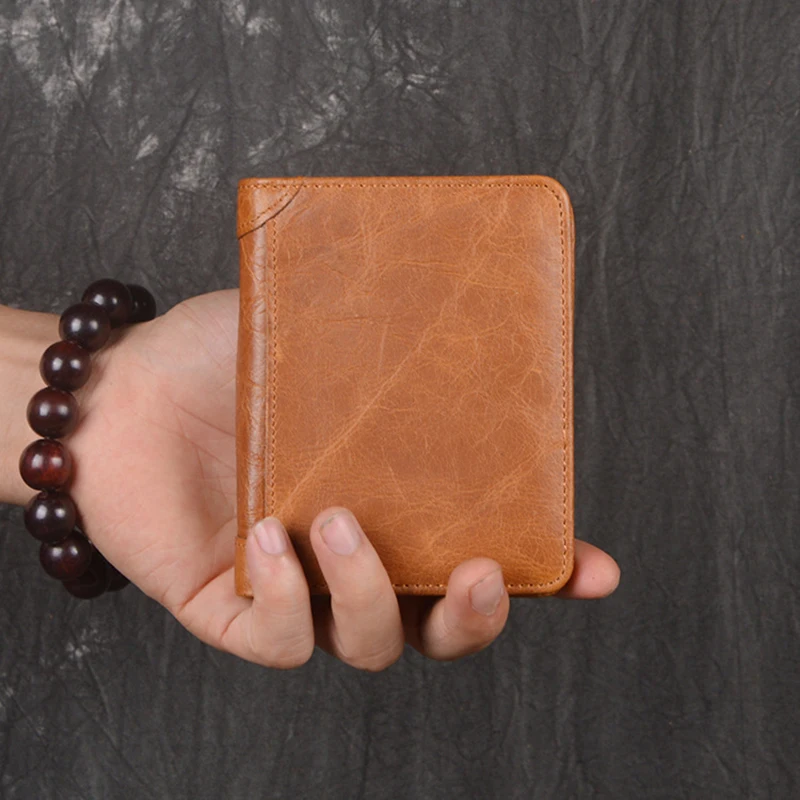 Мужской бумажник из натуральной кожи с зернистой поверхностью|Мужские кошельки|