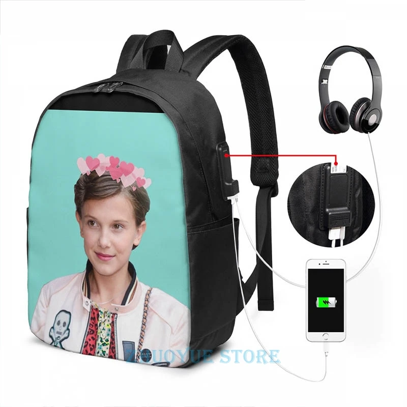 Рюкзак с графическим принтом для мужчин и женщин школьные ранцы USB-зарядкой