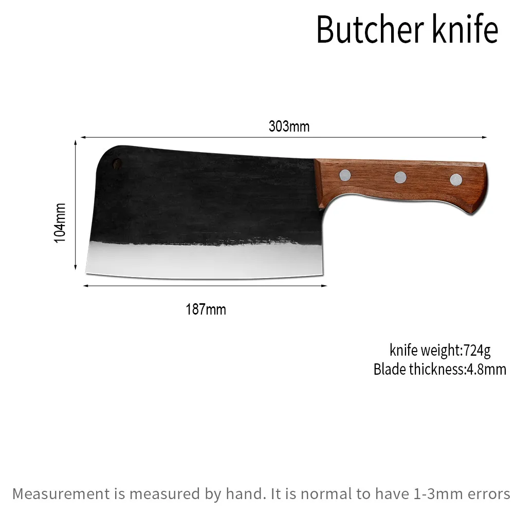 XYj 7 дюймов ручной работы кованый стальной нож для мясника резка костей резки мяса